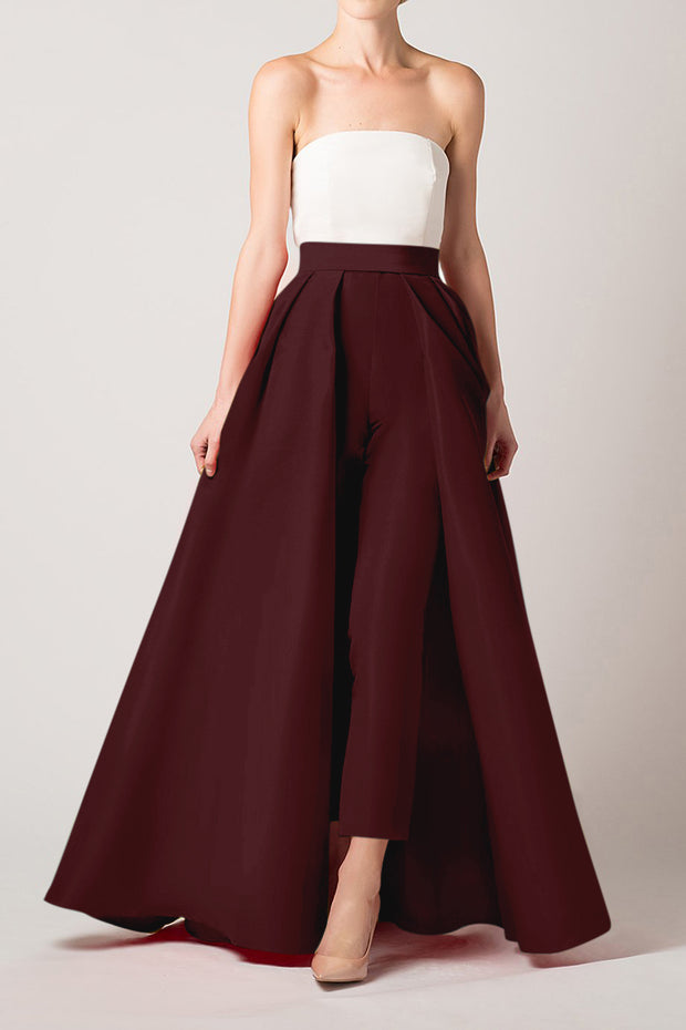 Silk Faille Cigarette Pants with Convertible Skirt – ALEXIA MARÍA