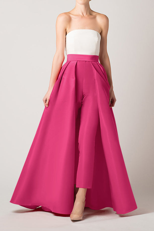 Buy Wine Quilted Crop Top With Double Layer Pants And Attached Drape Online  - Kalki Fashion