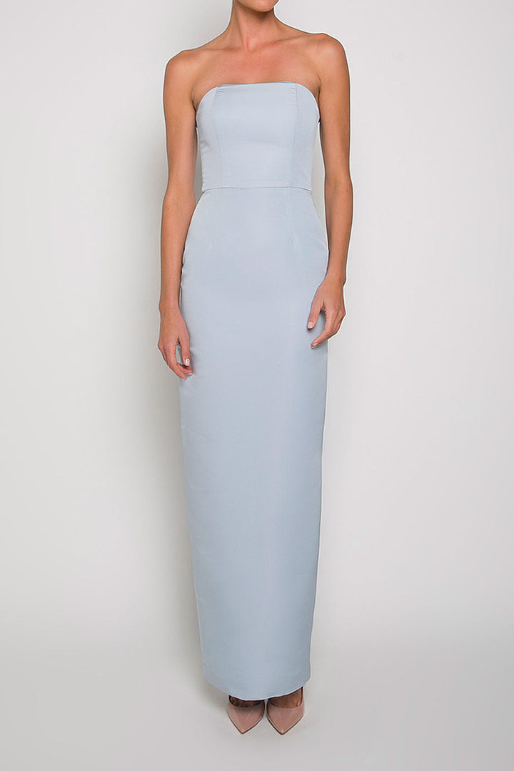 Strapless Silk Faille Column Gown