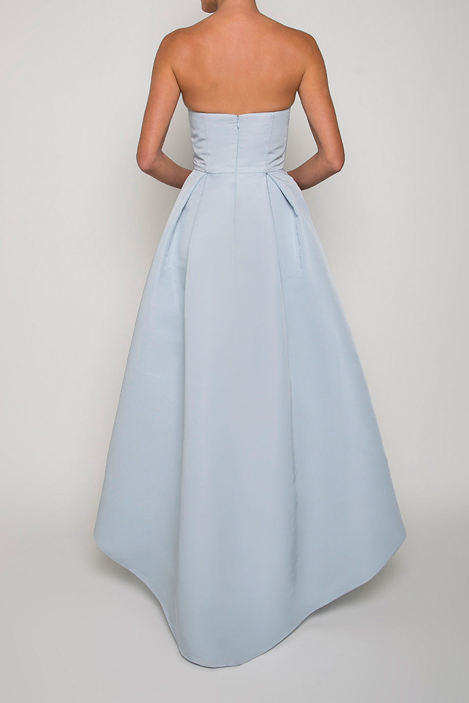 Twisted Bow Silk Faille High Low Gown Twisted Bow Silk Faille High Low Gown