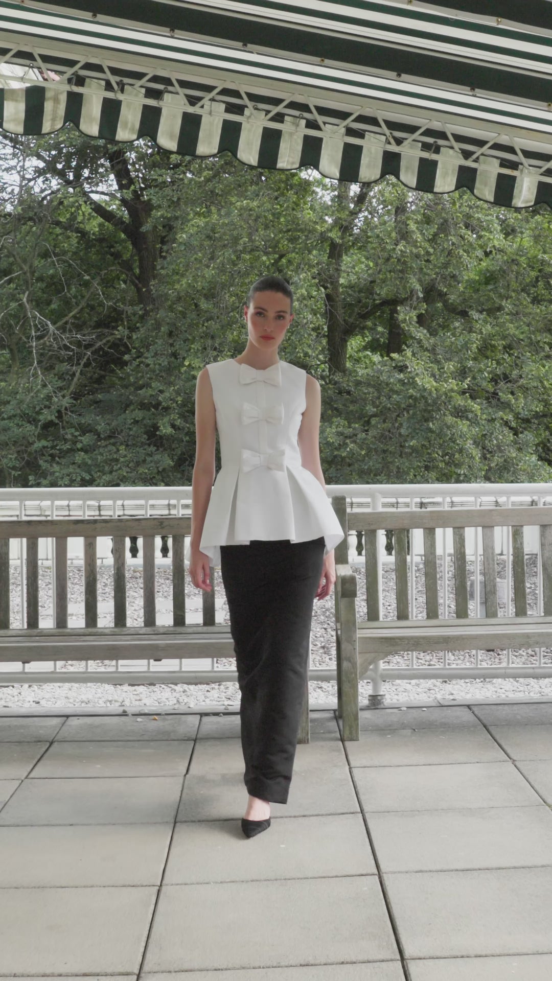 Silk Faille Column Skirt