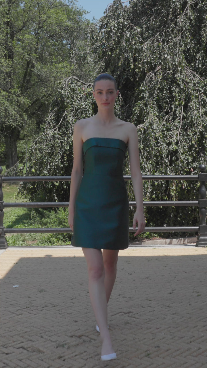 Lucille Silk and Wool Mini Dress