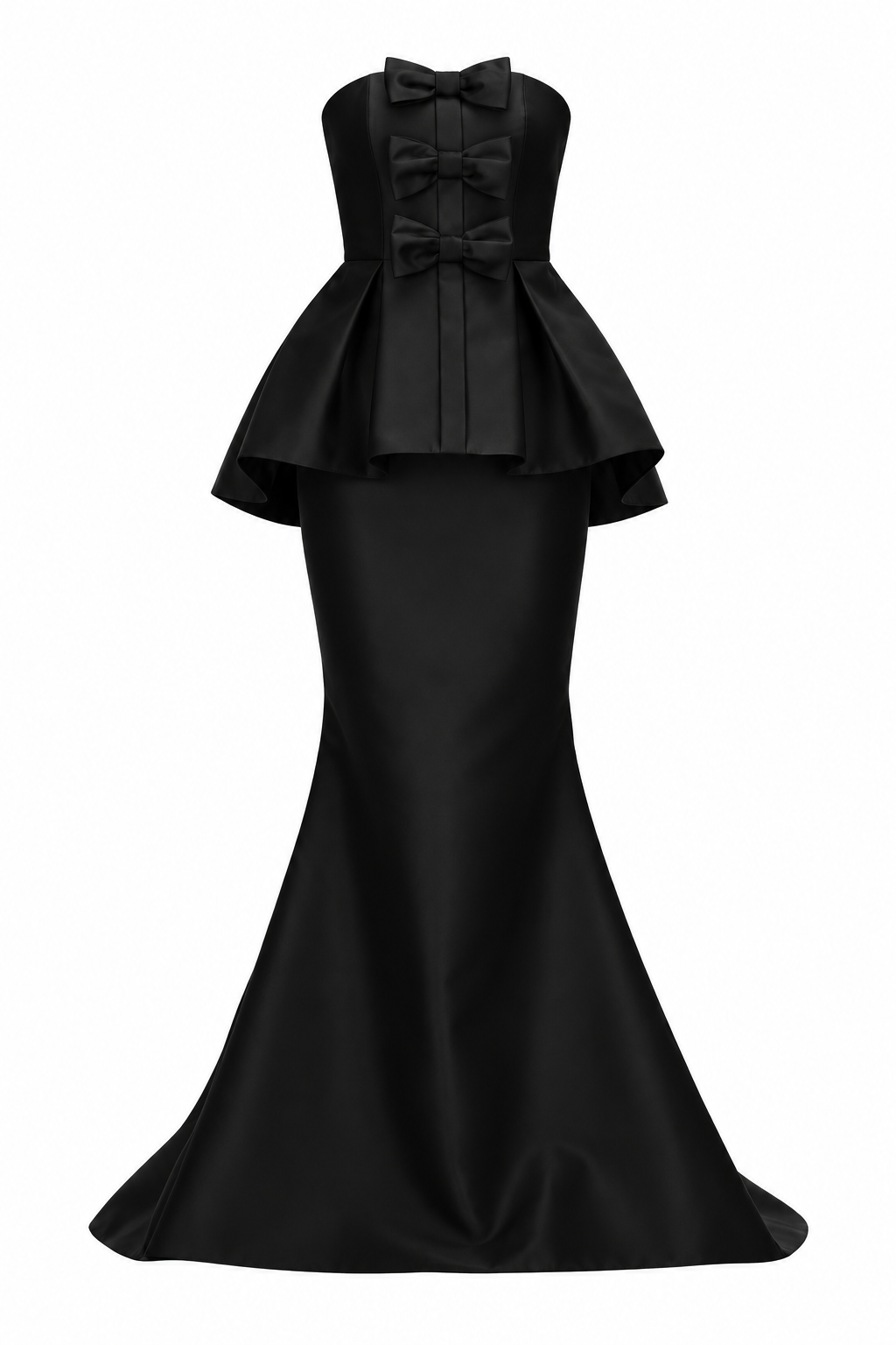 Stella Silk and Wool Peplum Mermaid Gown