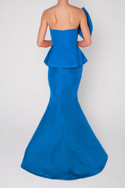 Alina Silk Faille Colorblock Mermaid Gown