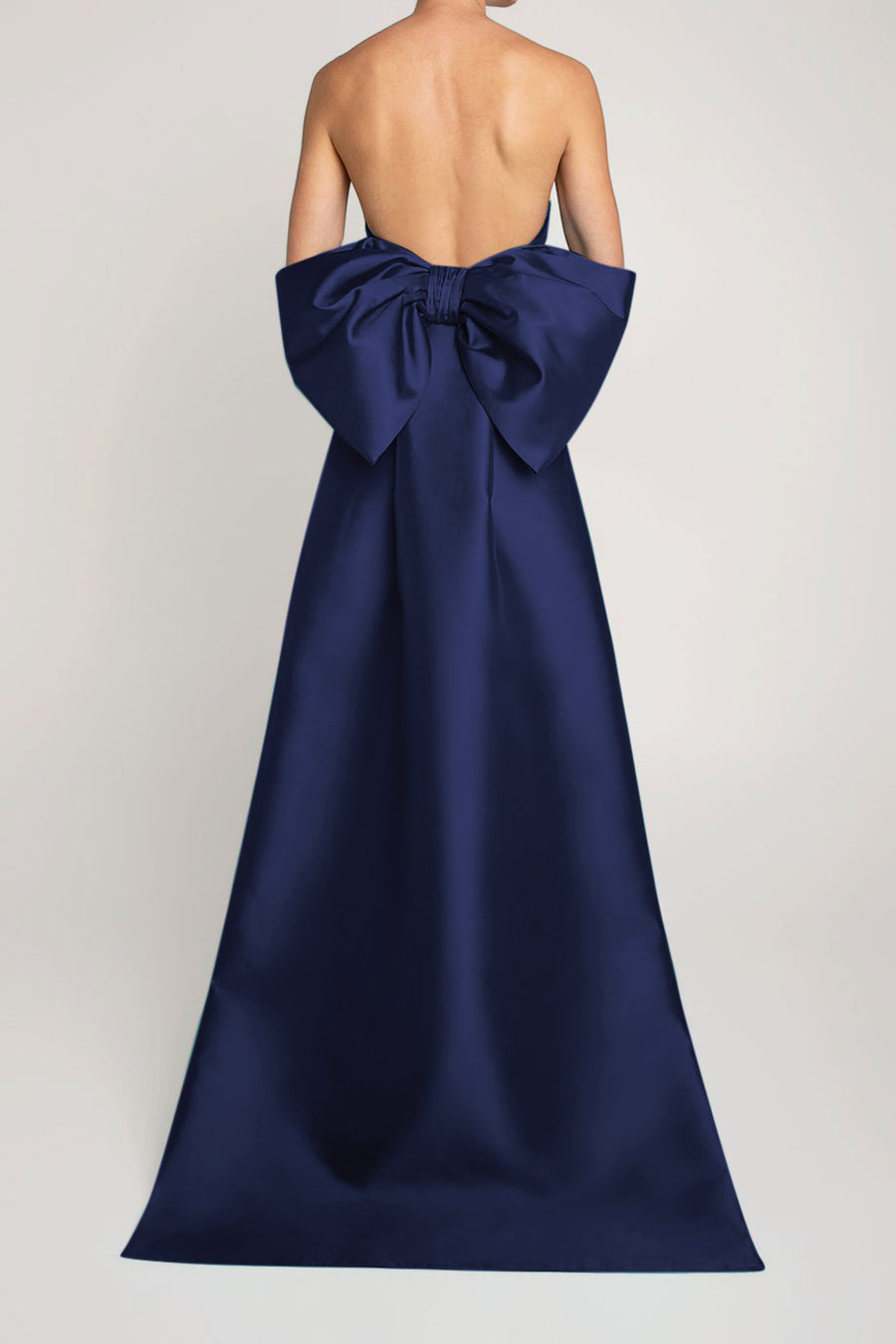 Camille Silk and Wool Column Gown with Removable Train main image 1