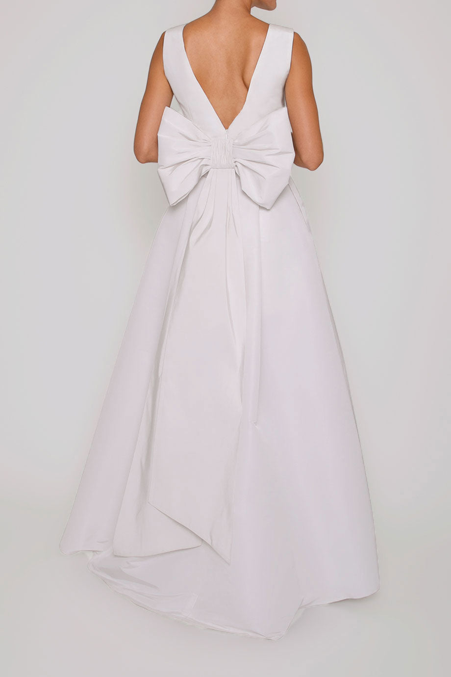 alexia mara silk faille bow back mini dress Ella Silk Faille Mini Dress 2 / White