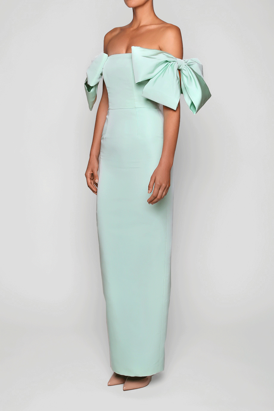 Josephine Silk Faille Column Gown