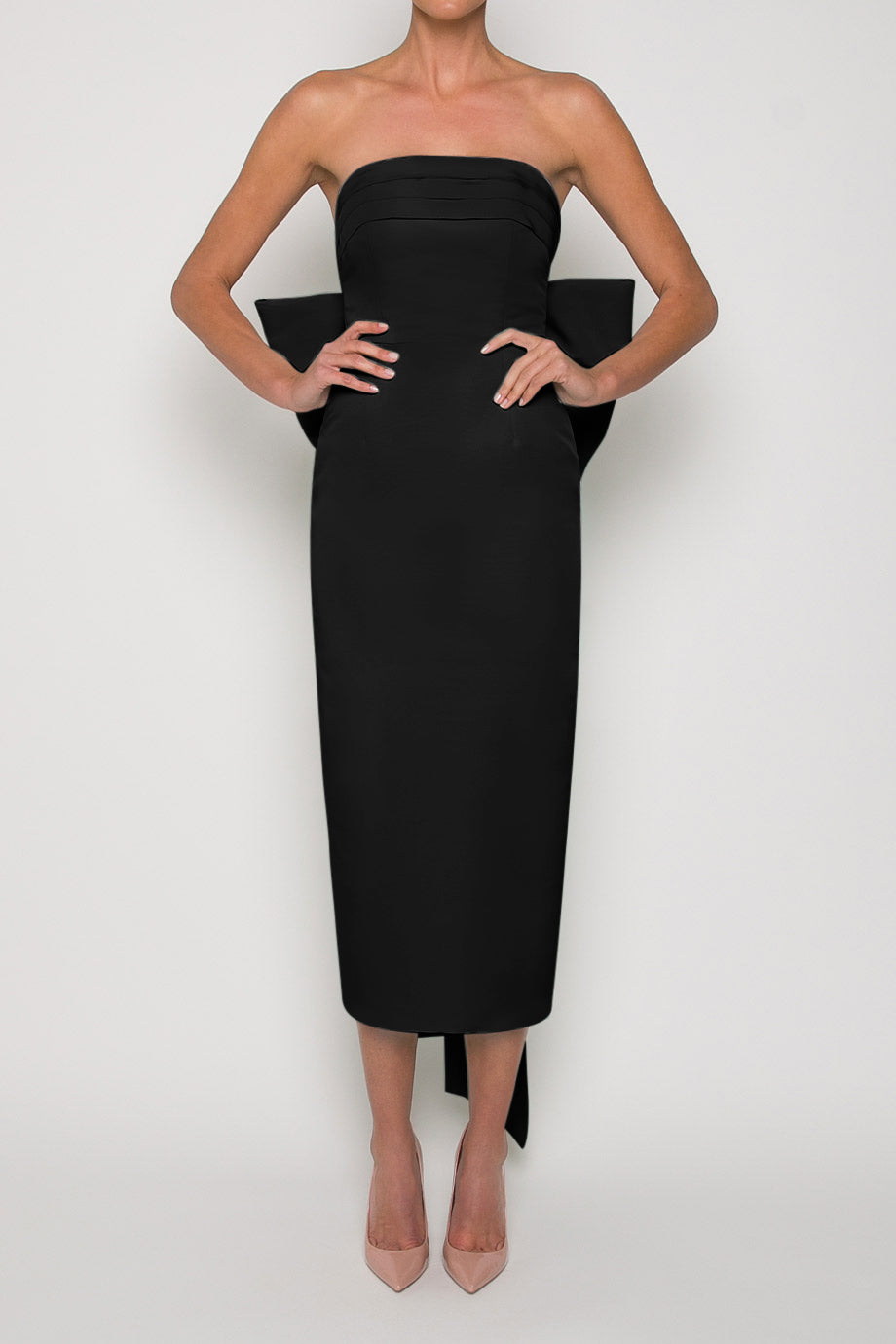 Margaret Silk Faille Midi Dress 0 / Silk Faille Black Margaret Silk Faille Midi Dress 0 / Silk Faille Black