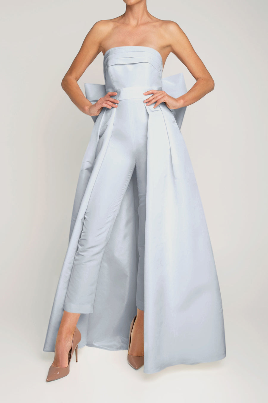 Margaret Silk Faille Jumpsuit with Convertible Skirt – ALEXIA MARÍA