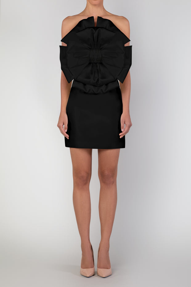 Camilla Silk and Wool Mini Dress with Convertible Skirt