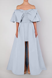 Valentina Silk Faille Mini Dress with Convertible Skirt