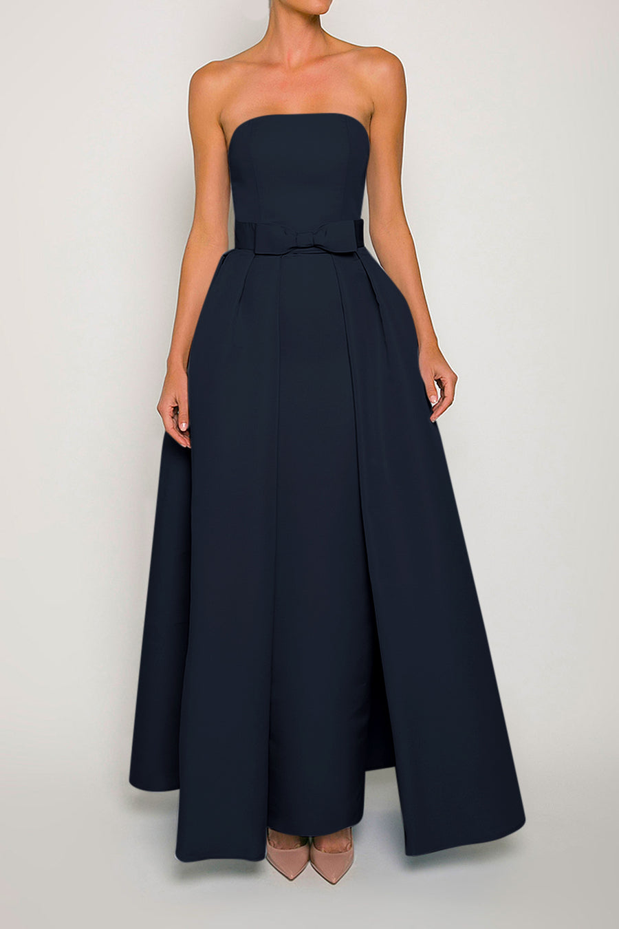 Strapless Silk Faille Column Gown
