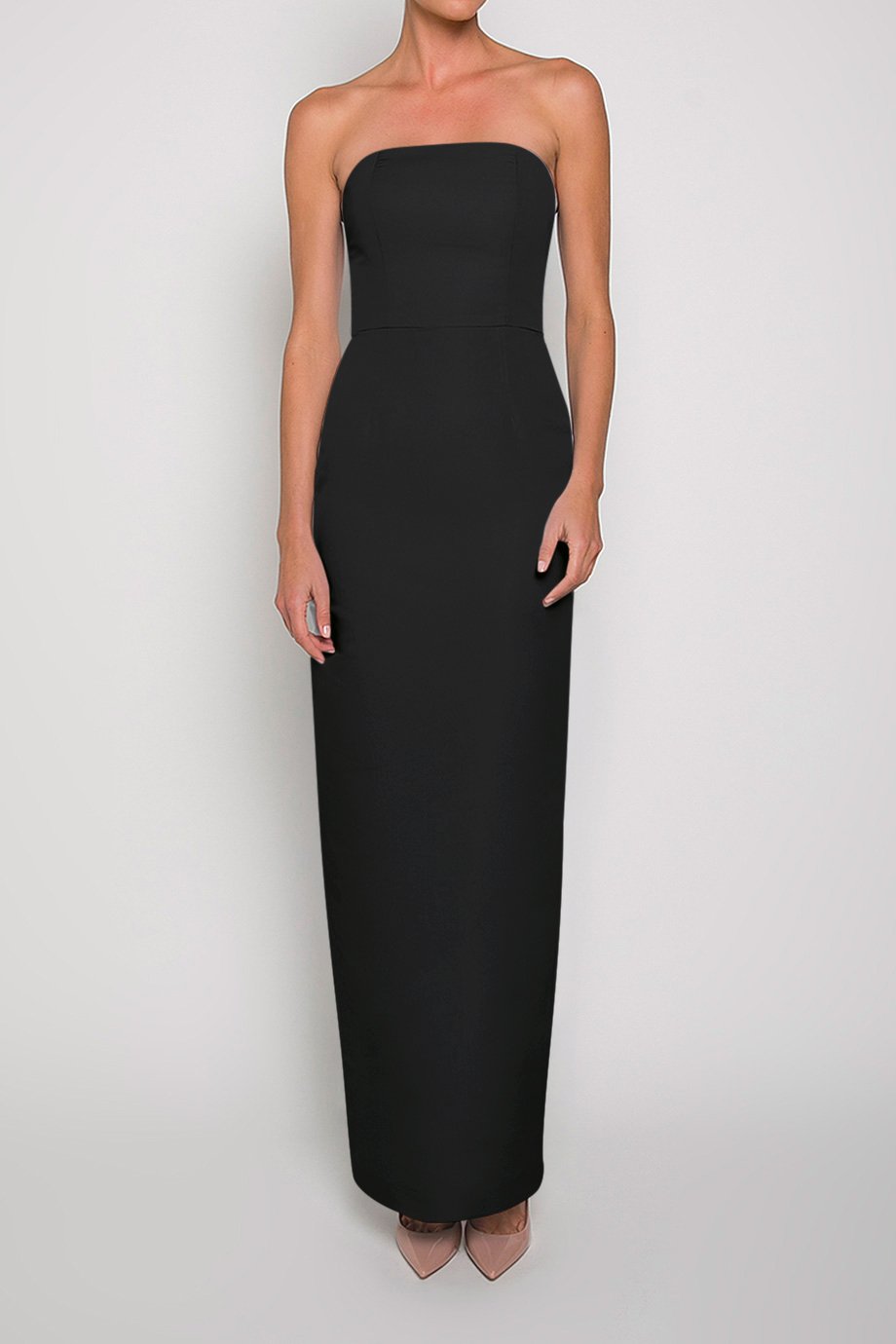 Silk Faille Strapless Column Gown with Bow Convertible Skirt 0 / Champagne Silk Faille Strapless Column Gown with Bow Convertible Skirt 0 / Champagne