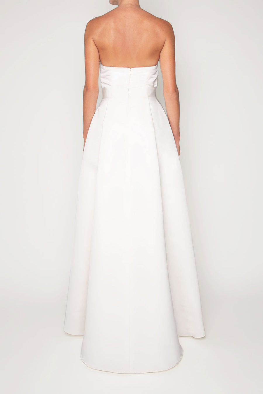 Silk Faille Twisted Bow Jumpsuit with Convertible Skirt ALEXIA MARÍA